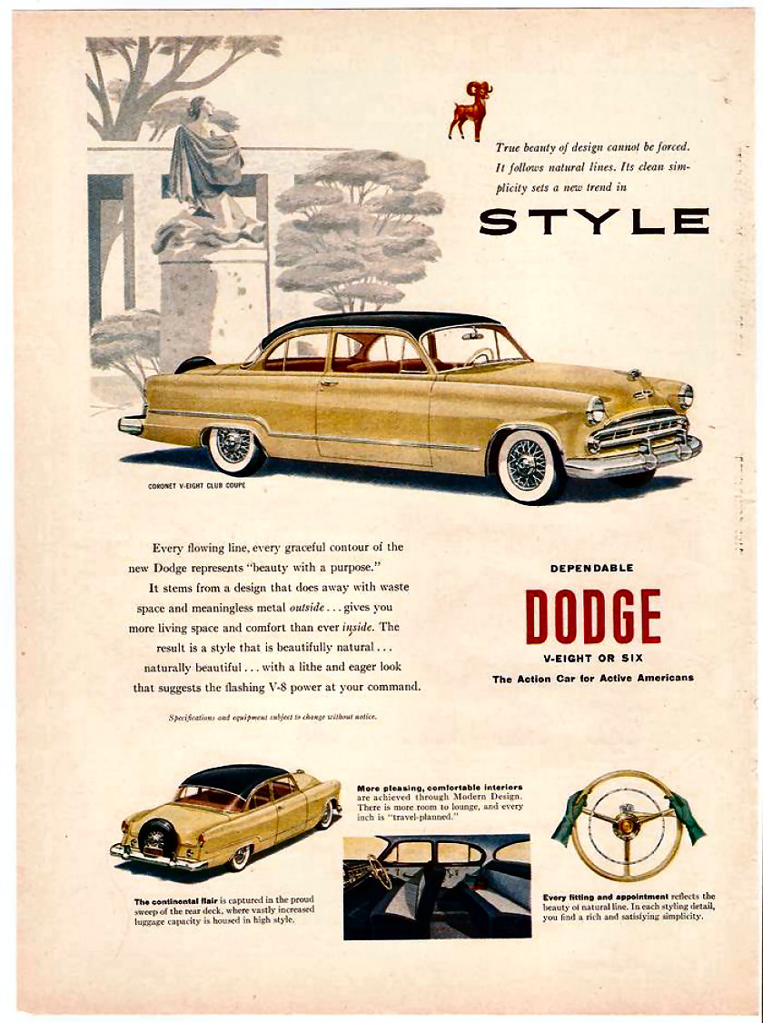 1953 Dodge Auto Advertising